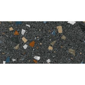STRACCIATELLA GRAFITO - Carrelage aspect terrazzo coloré 60x120 cm(vendu par boite 1.44m2)
