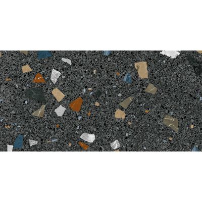 STRACCIATELLA GRAFITO - Carrelage aspect terrazzo coloré 60x120 cm