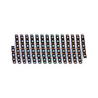 Strip LED intégré dimmable autocollant Dynamic Rainbow RGB Paulmann 14,5W blanc mat L.5m x H.0,2 x P.0,2cm