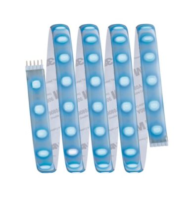 Strip LED intégré dimmable autocollant MaxLED 500 Paulmann 16W 600lm Argent mat blanc chaud L.1,5m x H.0,3 x P.0,3cm