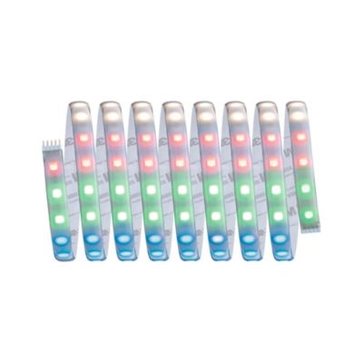 Strip LED intégré dimmable autocollant MaxLED 500 Paulmann 29W 1200lm Argent mat blanc chaud L. 3m x H.0,3 x P.0,3cm