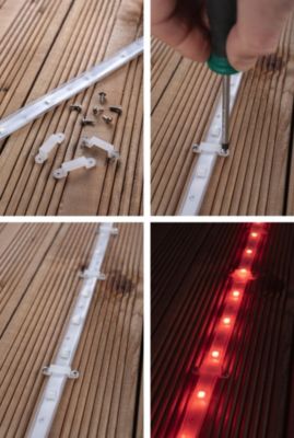 Strip LED intégré dimmable autocollant SimpLED Outdoor Paulmann 15W 195lm transparent mat L.5m x H.0,3x P.0,3cm