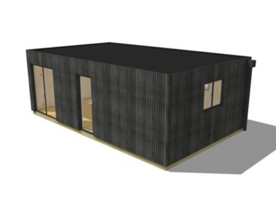 Studio de jardin Airbnb en bois 7,7 x 4,6 x 2,7 m avec plancher isolé