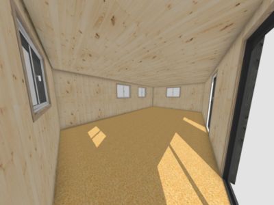 Studio de jardin Airbnb en bois 7,7 x 4,6 x 2,7 m avec plancher isolé