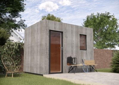 Studio de jardin bien isolé en bois 3,3 x 2,4 x 2,7 m / isolation RE2020 avec plancher isolé / menuiseries alu k-line