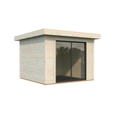 Studio de jardin bois White Wood Lydia Ep.28 mm 11,5 m²
