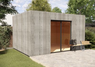 Studio de jardin locatif en bois 4,4 x 3,5 x 2,7 m avec plancher isolé / menuiseries alu k-line