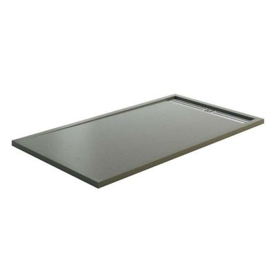Style Plus - Receveur de Douche Extra-Plat - Résine Minérale - Élégant & Résistant - GRIS - 100X80 CM