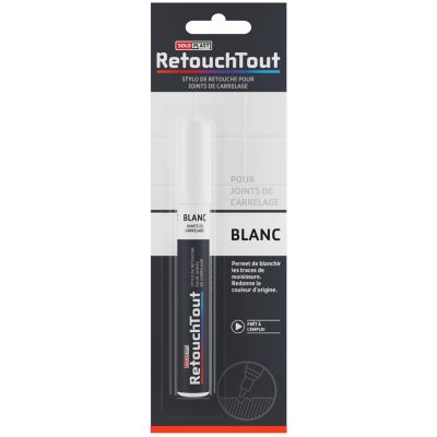 Stylo retouche joints de carrelage Retouchtout blanc 10ml Soloplast