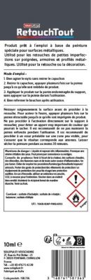 Stylo retouche métal Retouchtout coloris or satiné 10ml Soloplast