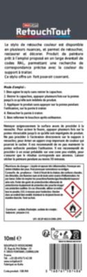 Stylo retouche multisupports coloris noir brillant RAL9005 10ml Soloplast