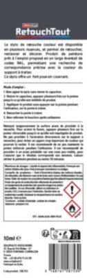 Stylo retouche multisupports Retouchtout coloris rouge feu RAL3000 10ml Soloplast