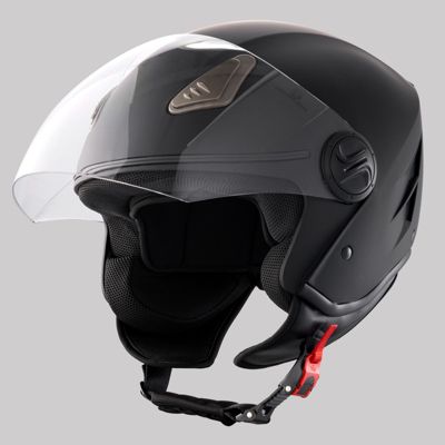 SucceBuy Casque moto 3/4 face, ABS, Bluetooth, lentille interchangeable. DOT, pour jeunes, adultes, M.