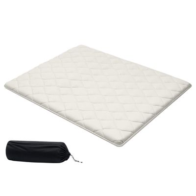 SucceBuy Matelas Futon Japonais Tatami Doux Pliable 203,2x152,4 cm Dormir Blanc