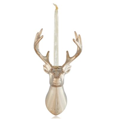 Candélabre Tête De Cerf Palazzo INT - Argent - Hauteur 46cm - 2 Bras - Neuf