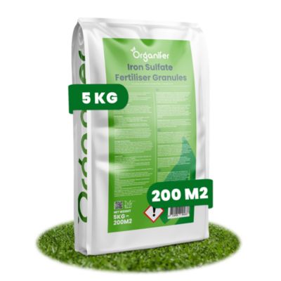 Sulfate de Fer Engrais - Éliminateur de Mousse - 5kg pour 250m2 - Organifer