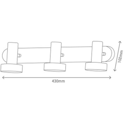 Sulion Applique Murale NATURE 3F LED 3x5W Or IP23 Élégante
