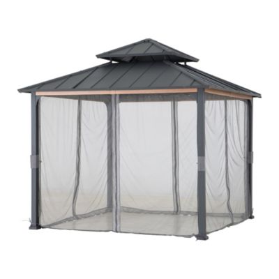Sunjoy Filet pour tonnelle en bois de cèdre 300cm x 300cm