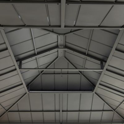 Sunjoy Tonnelle en bois de cèdre RIMO - 390cm x 450cm, anthracite