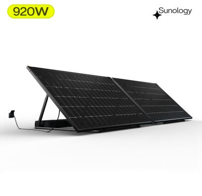 Sunology PLAY2, Kit 2 panneaux solaires complet 920W bifacial, 2 Stations solaire livrées assemblées, Installation sol ou mur