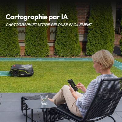 SUNTEK Dual Vision 500 : robot tondeuse sans fil RTK avec Double Vision IA pour 500 m².