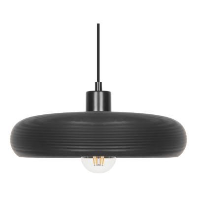 Supension ronde en céramique noir Osage H.110 x Ø30cm E27 15W GoodHome