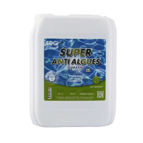 Super Anti Algues Piscine - Action Curative Anti Eau Verte Et Eau Trouble - Effet Algicide - Bidon 5 Litres - Edg By Aqualux