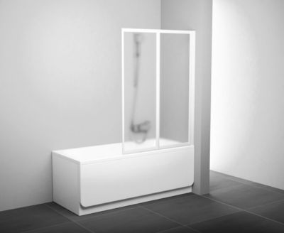 Supernova Pare-baignoire pliable, 2 parties, 140x105, Blanc (VS2105R0)