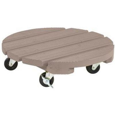 Support à roulettes ø40 cm pour pots de fleurs Roul'bac taupe ø40 cm charge max 150kg