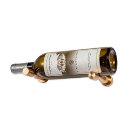 Support à bouteille Vino Pins tiges pour 1 bouteille métal doré avec collet