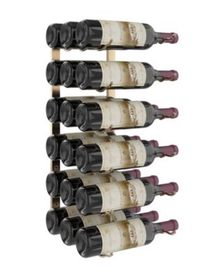 Support à bouteilles Série W2 pour 18 bouteilles, métal doré