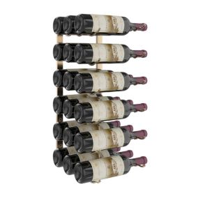 Support à bouteilles Série W2 pour 18 bouteilles, métal doré