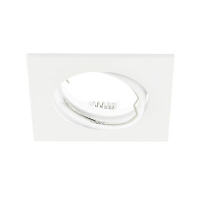 Support carré pour spot encastrable LED Colours Ares métal blanc Ø8,5 cm