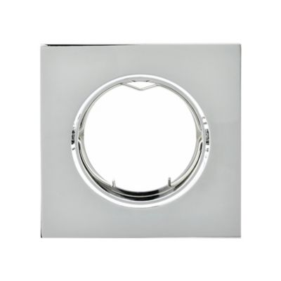 Support carré pour spot encastrable LED Colours Ares métal chromé mat Ø8,5 cm