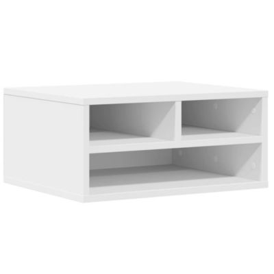 Support d'imprimante blanc 49x40x22,5 cm bois d'ingénierie vidaXL