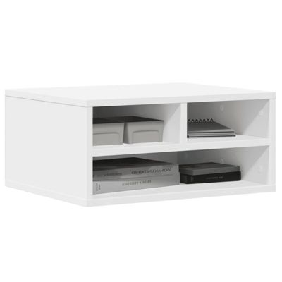 Support d'imprimante blanc 49x40x22,5 cm bois d'ingénierie vidaXL