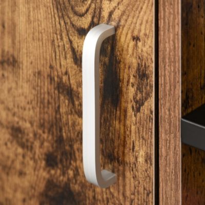 Support d'imprimante - caisson bureau - porte, 2 niches, grand plateau - coloris boisé métal noir