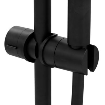 Support de douchette pour barre de douche, noir, GoodHome