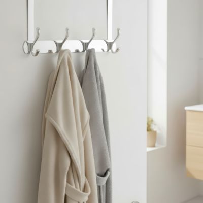 Support de porte 4 crochets Ormara chromé GoodHome