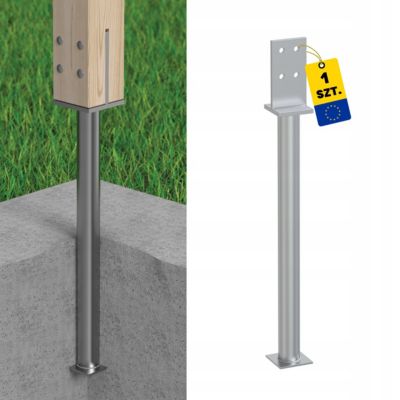 Support de poteau Domax PSW galvanisé à chaud 70x641x130x8 mm 1 pc.