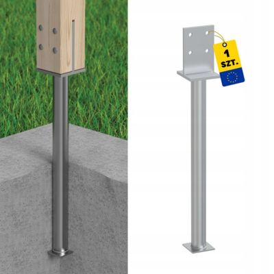 Support de poteau Domax PSW galvanisé à chaud 90x641x130x8 mm 1 pc.