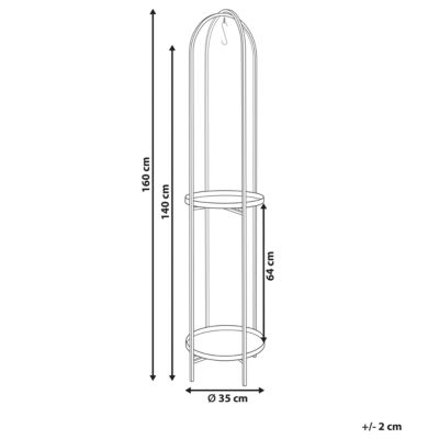 Support de pots TAMARIX Métal 35 cm Noir