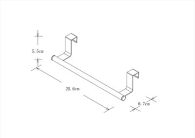 Support de rangement à torchon Datil GoodHome L. 25,6 cm inox
