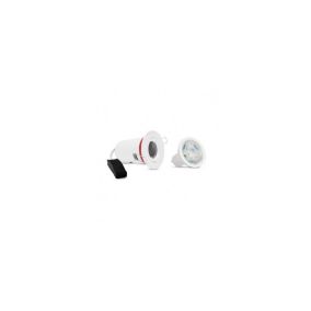 Support de Spot Encastrable + Ampoule LED Dimmable GU10 6W 480lm 75 Etanche IP65 90mm - Blanc Chaud 3000K perçage 73mm