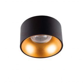 Support de Spot Encastrable Rond Mini RITI GU10 Noir et Or