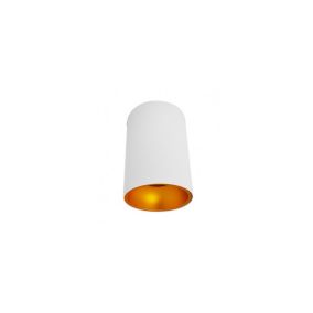 Support de Spot LED GU10 Cylindre Blanc/Doré IP20 96mm