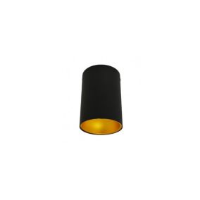 Support de Spot LED GU10 Cylindre Noir/Doré IP20 96mm