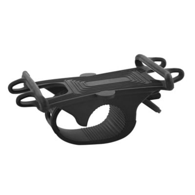 Support de téléphone universel en silicone noir pour smartphone jusqu'à 6,5 pouces T'nb UMBIKE1