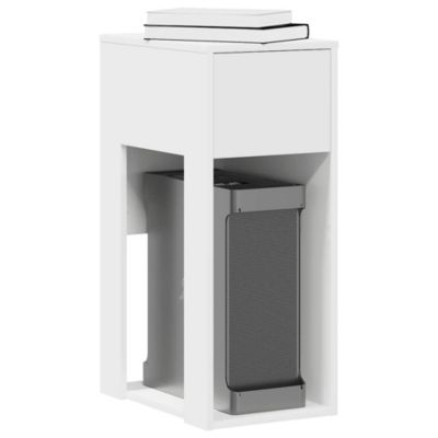 Support de tour d'ordinateur avec tiroir blanc 30x44x74 cm vidaXL