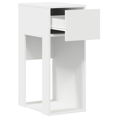 Support de tour d'ordinateur avec tiroir blanc 30x44x74 cm vidaXL